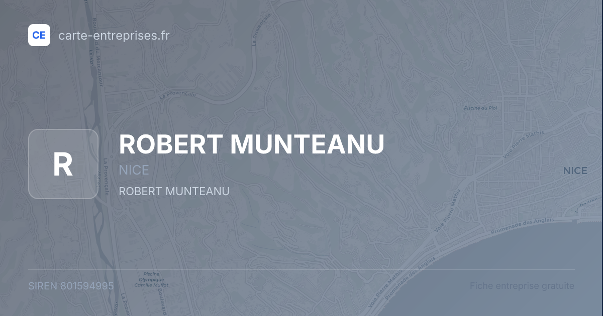 ROBERT MUNTEANU — 801594995 — fiche entreprise