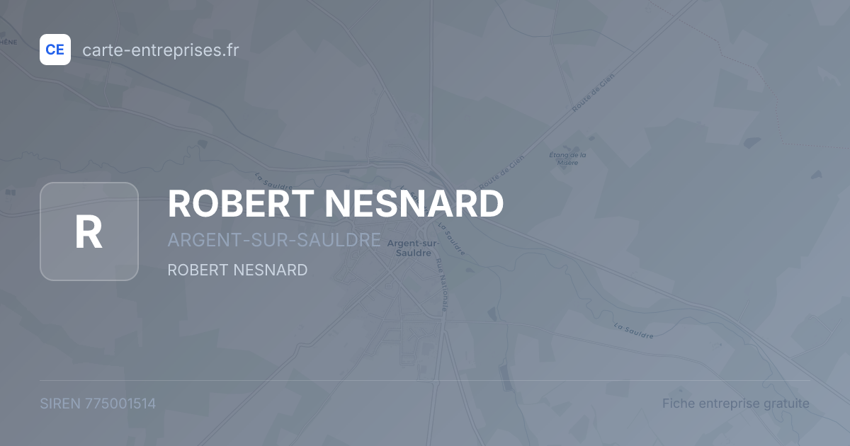 ROBERT NESNARD — 775001514 — fiche entreprise
