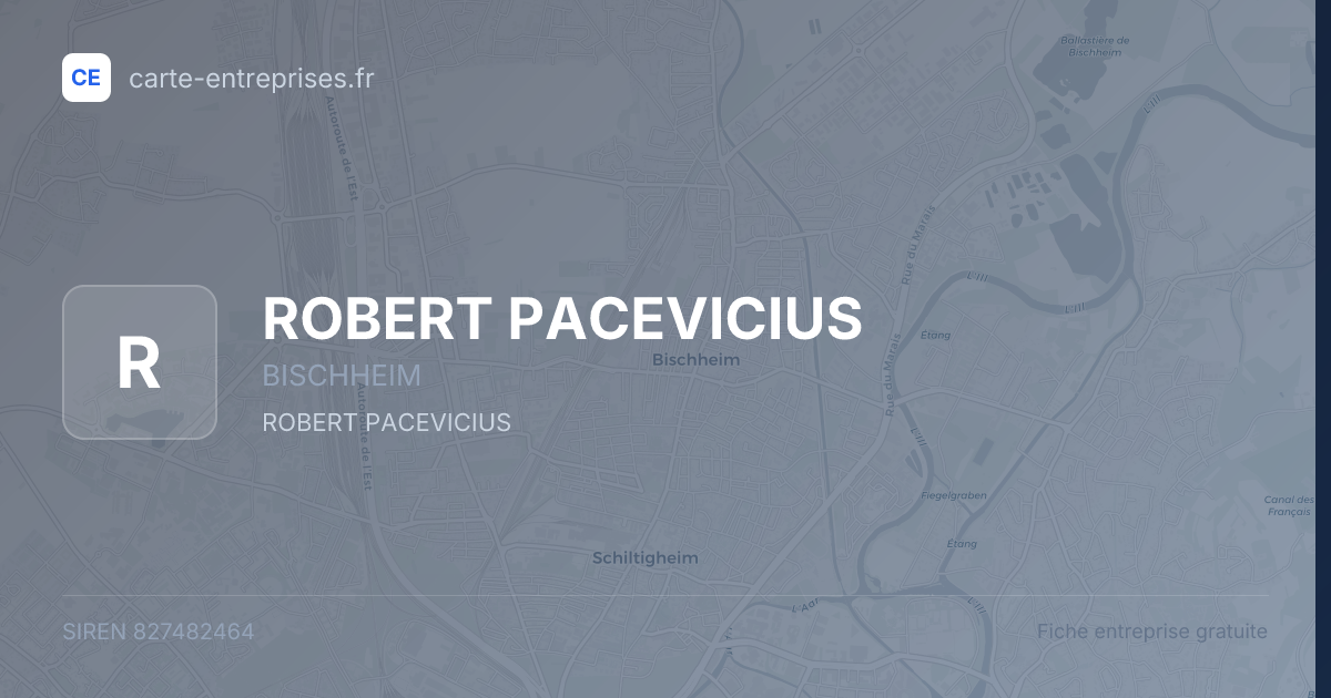 ROBERT PACEVICIUS — 827482464 — fiche entreprise