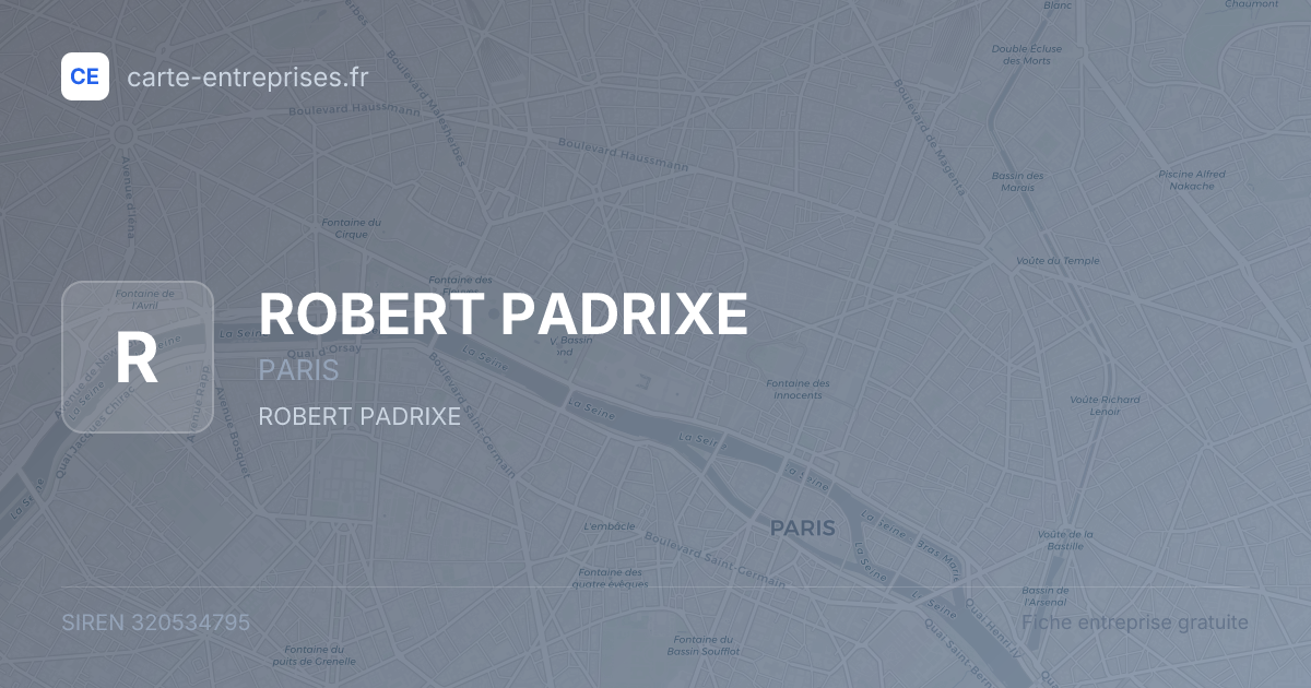 ROBERT PADRIXE — 320534795 — fiche entreprise