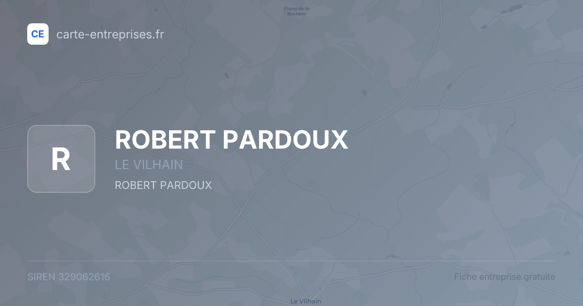 ROBERT PARDOUX — 329062616 — fiche entreprise