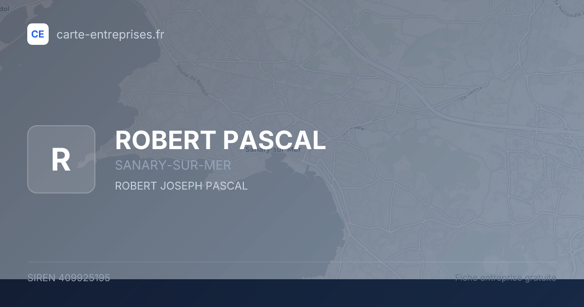 ROBERT PASCAL — 409925195 — fiche entreprise