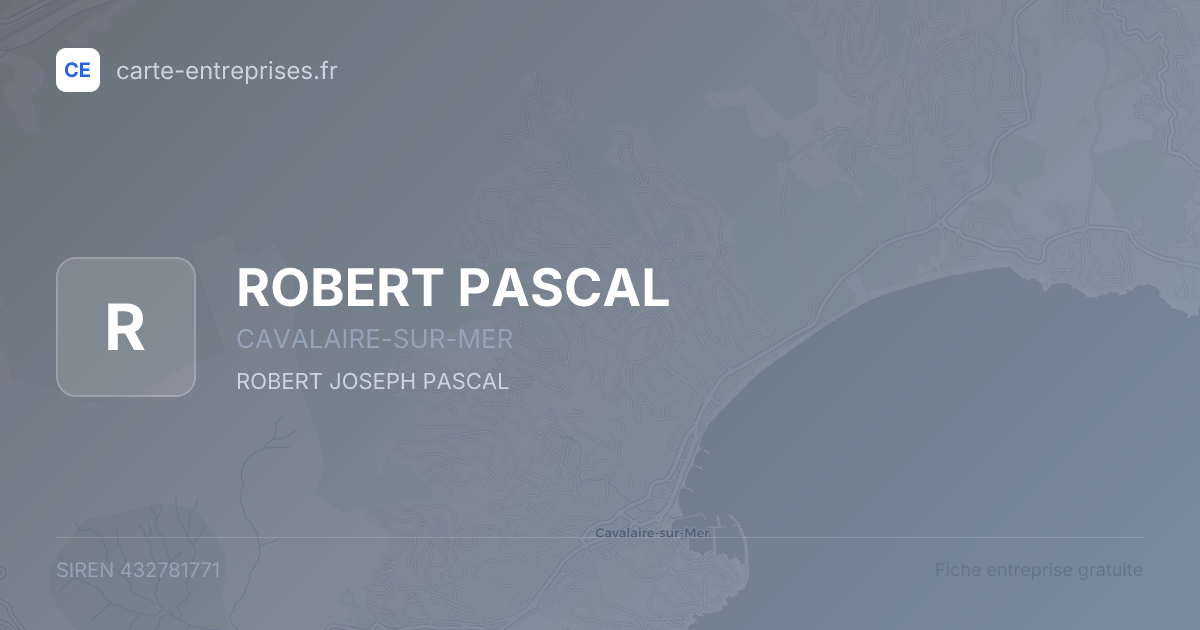 ROBERT PASCAL — 432781771 — fiche entreprise