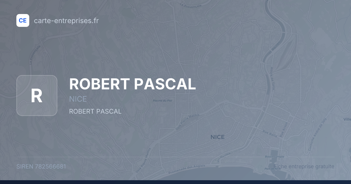 ROBERT PASCAL — 782566681 — fiche entreprise