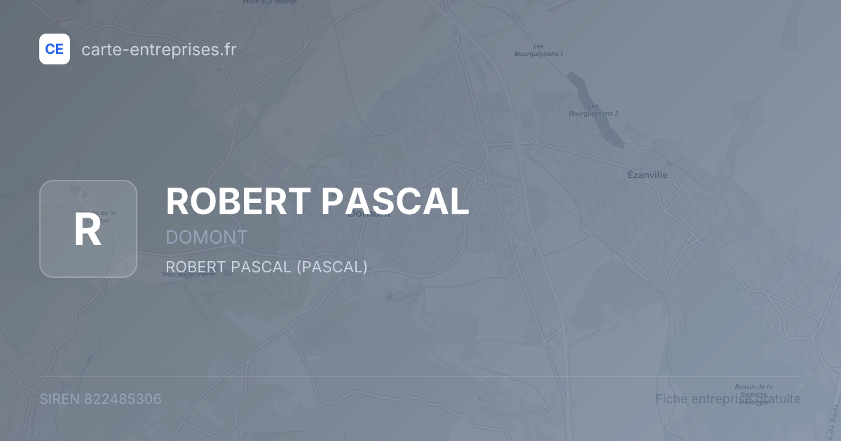 ROBERT PASCAL — 822485306 — fiche entreprise