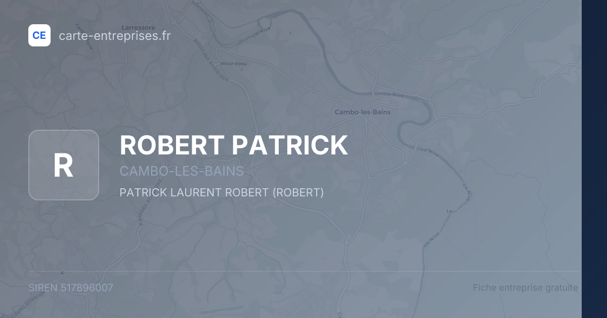 ROBERT PATRICK — 517896007 — fiche entreprise