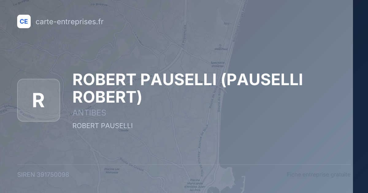 ROBERT PAUSELLI (PAUSELLI ROBERT) — 391750098 — fiche entreprise