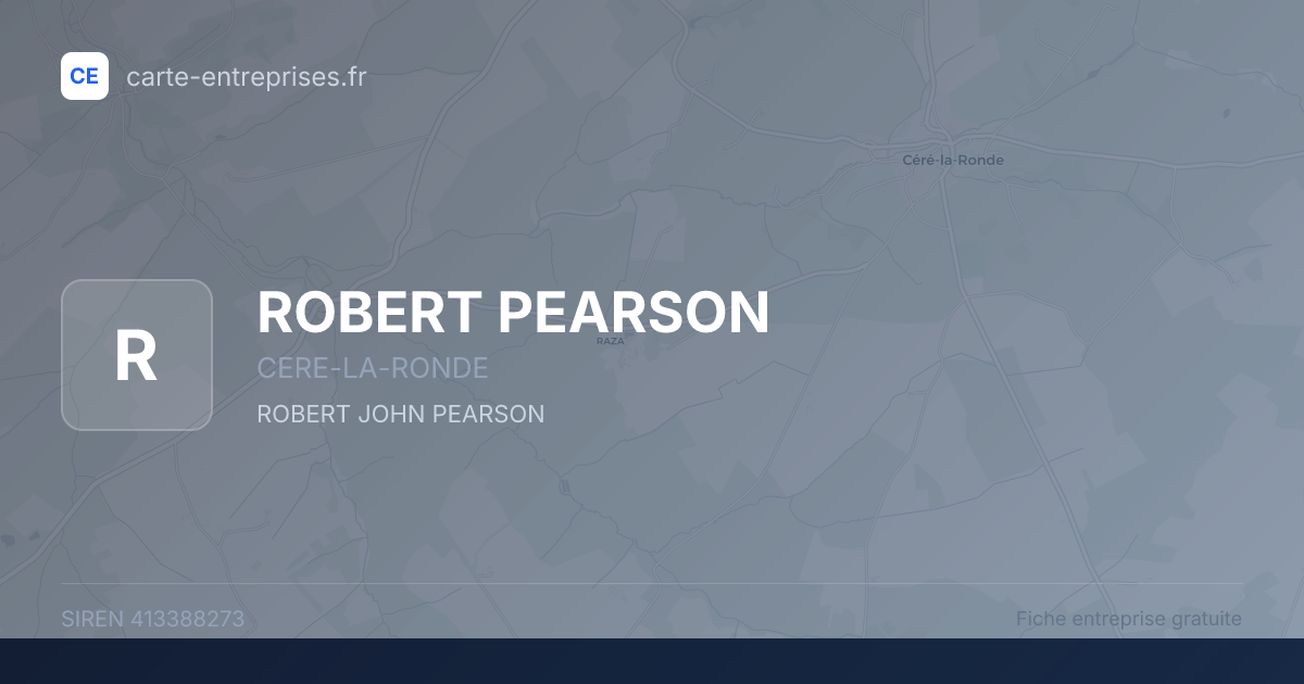 ROBERT PEARSON — 413388273 — fiche entreprise