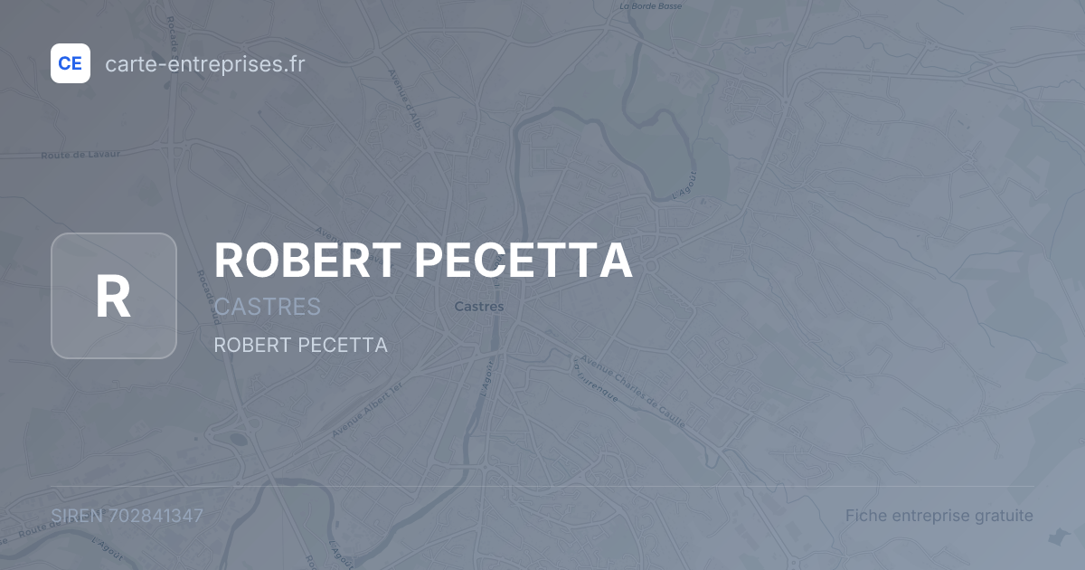 ROBERT PECETTA — 702841347 — fiche entreprise