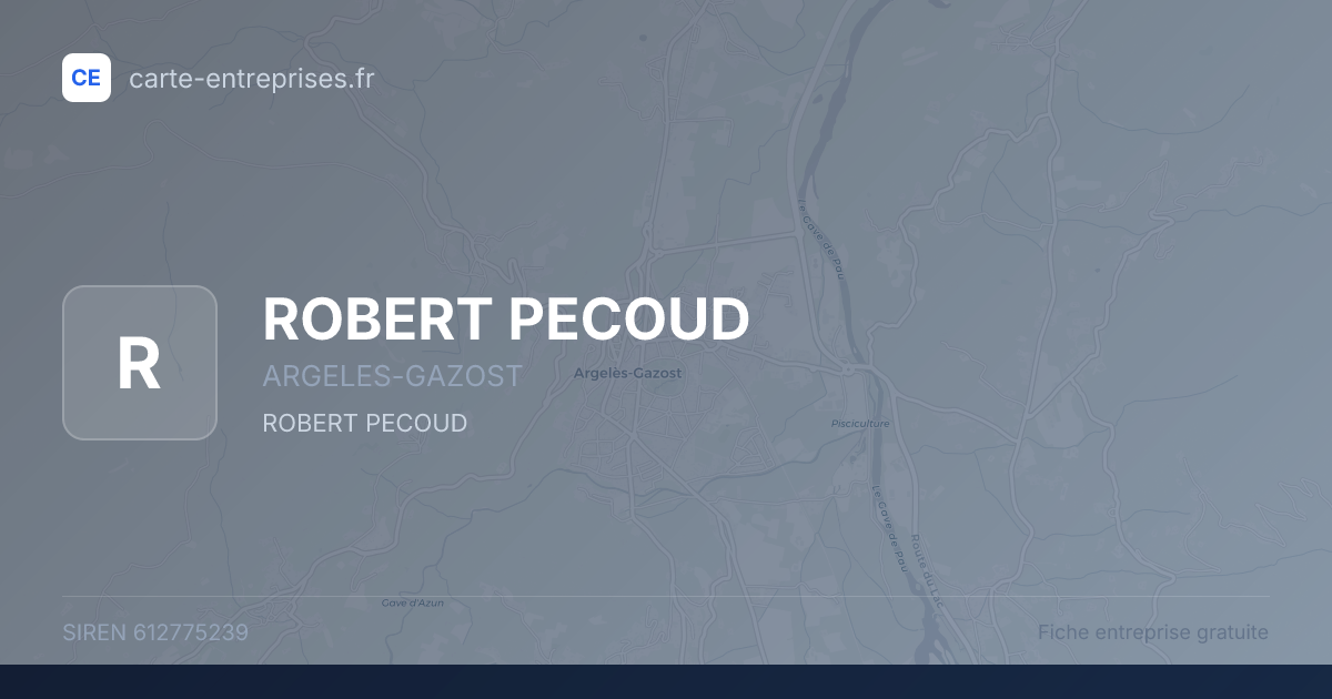 ROBERT PECOUD — 612775239 — fiche entreprise