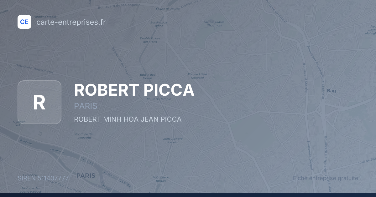 ROBERT PICCA — 511407777 — fiche entreprise