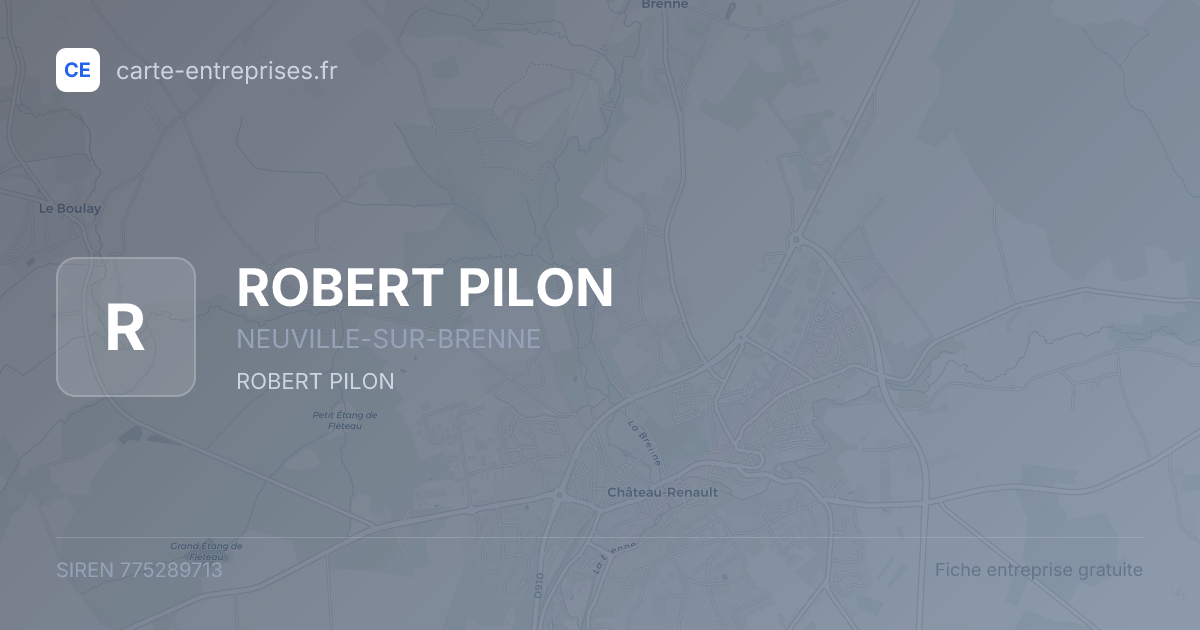 ROBERT PILON — 775289713 — fiche entreprise