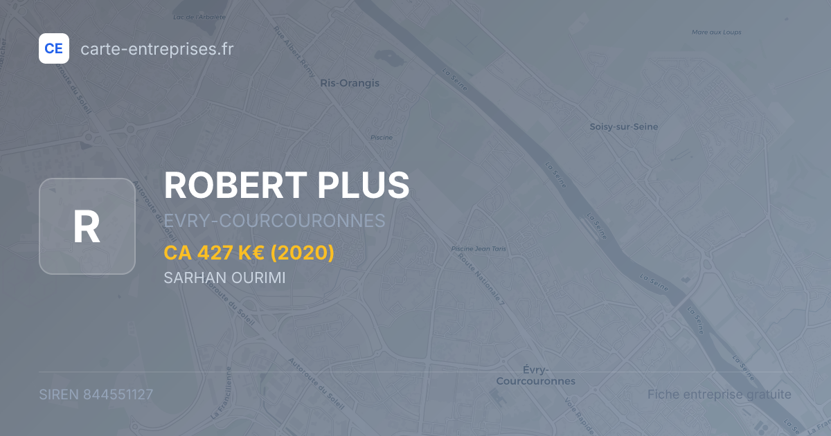 ROBERT PLUS — 844551127 — fiche entreprise