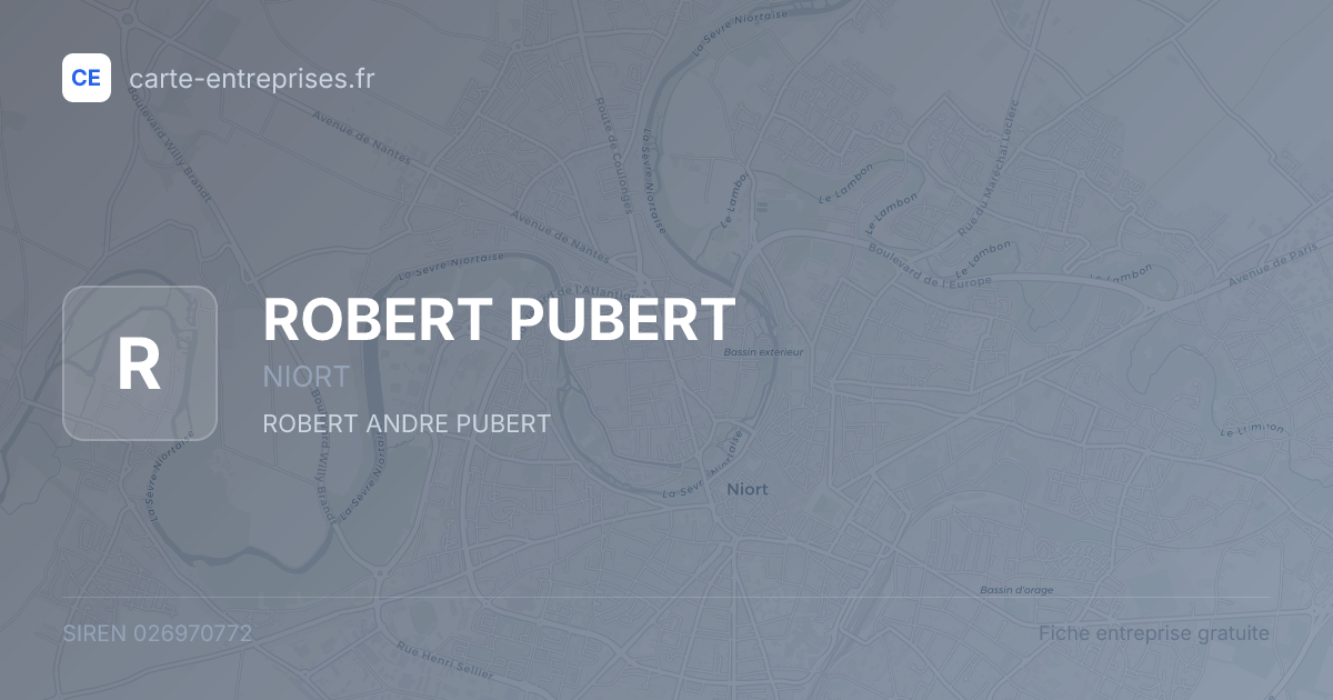 ROBERT PUBERT — 026970772 — fiche entreprise