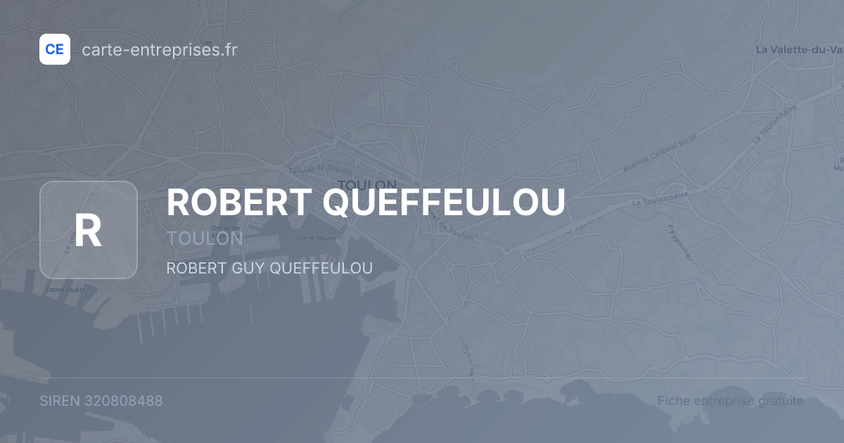 ROBERT QUEFFEULOU — 320808488 — fiche entreprise