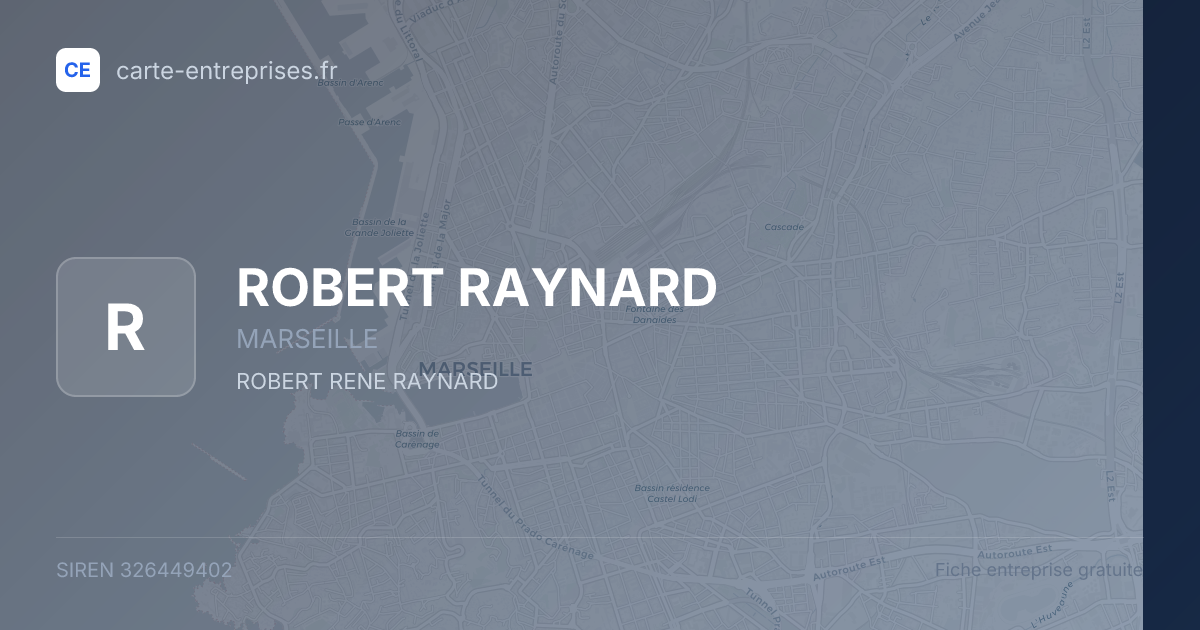 ROBERT RAYNARD — 326449402 — fiche entreprise