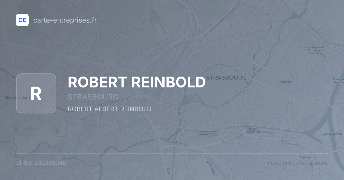 ROBERT REINBOLD — 332285048 — fiche entreprise