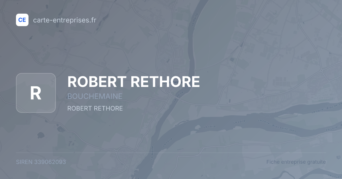 ROBERT RETHORE — 339062093 — fiche entreprise