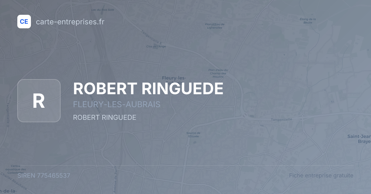 ROBERT RINGUEDE — 775465537 — fiche entreprise