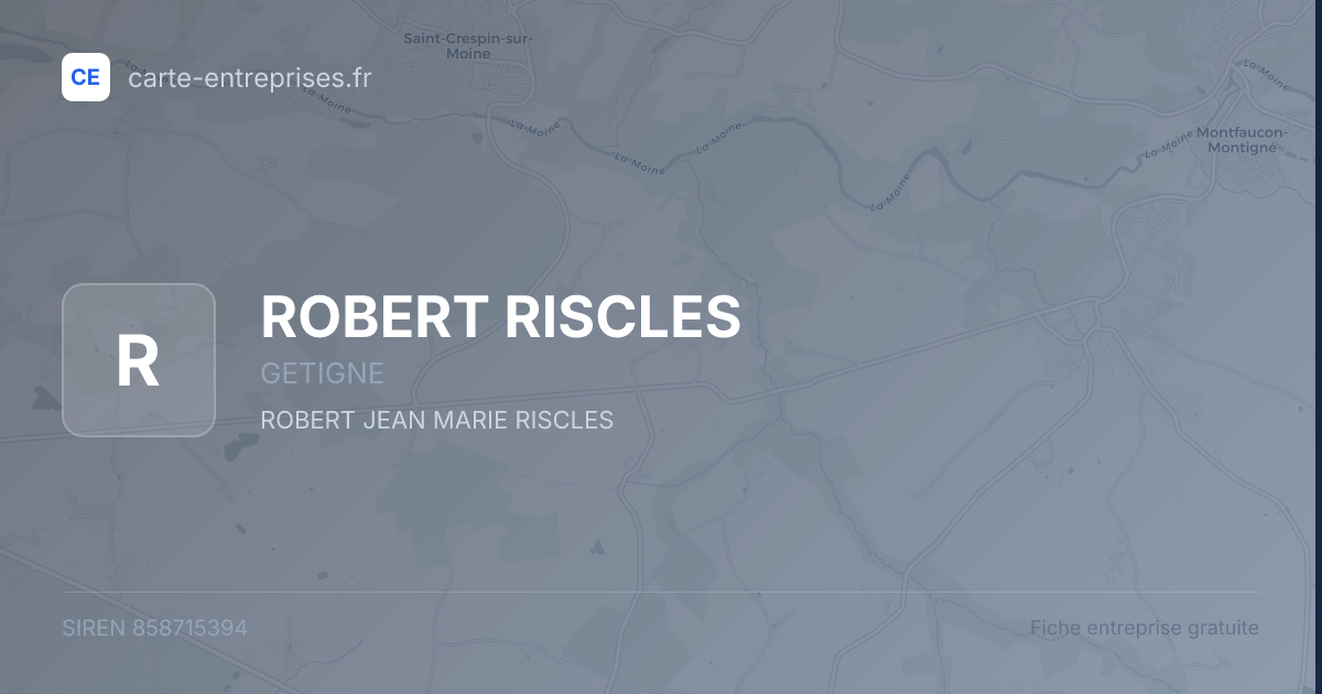 ROBERT RISCLES — 858715394 — fiche entreprise