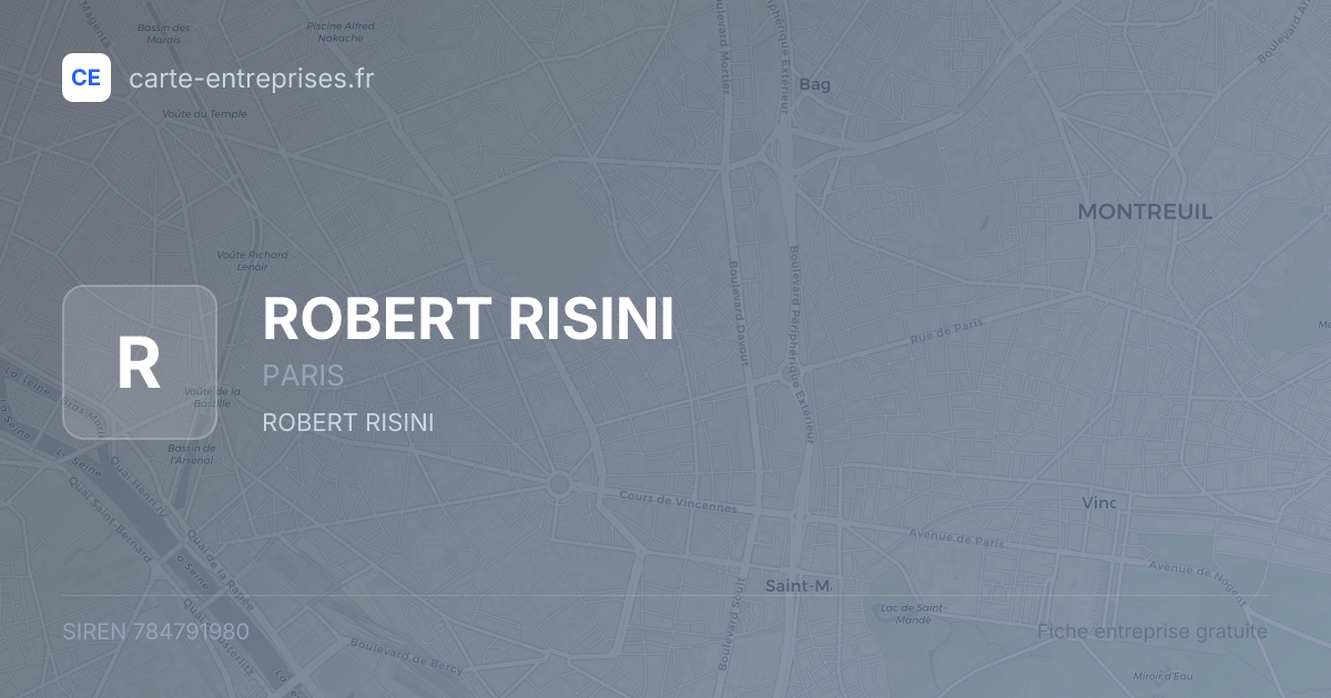 ROBERT RISINI — 784791980 — fiche entreprise