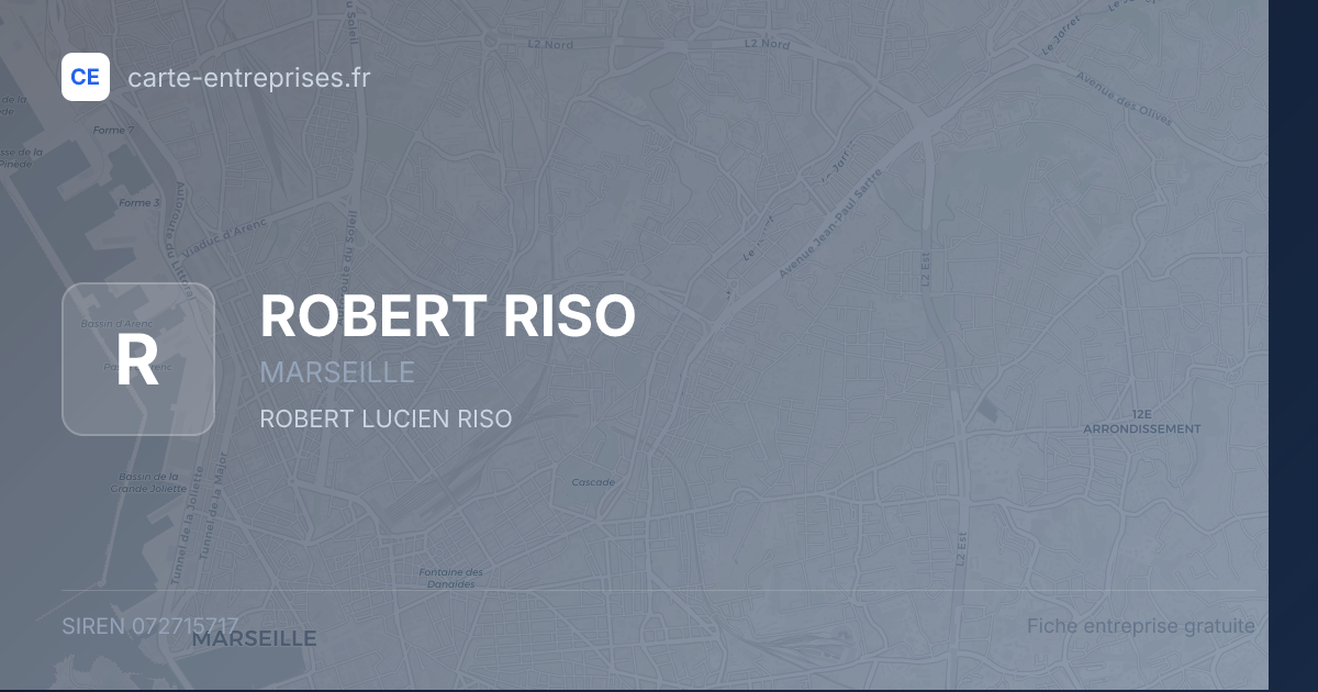 ROBERT RISO — 072715717 — fiche entreprise