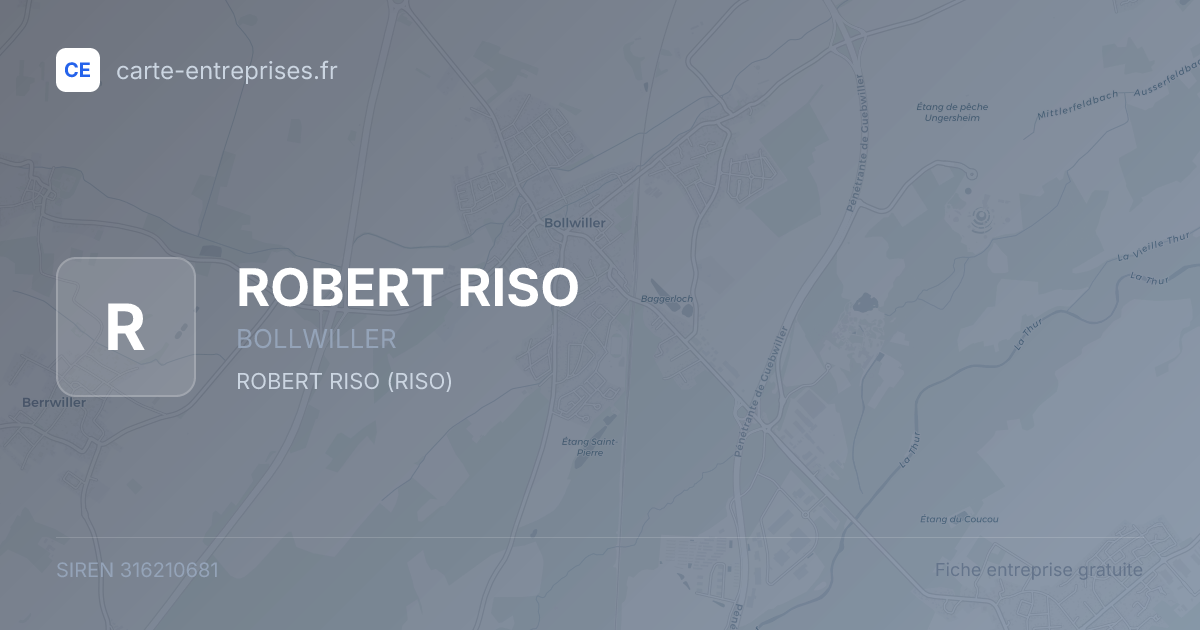 ROBERT RISO — 316210681 — fiche entreprise