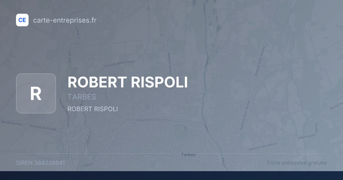 ROBERT RISPOLI — 389228941 — fiche entreprise