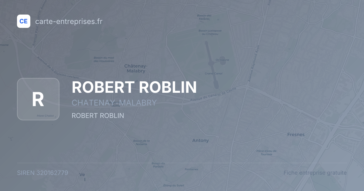 ROBERT ROBLIN — 320162779 — fiche entreprise