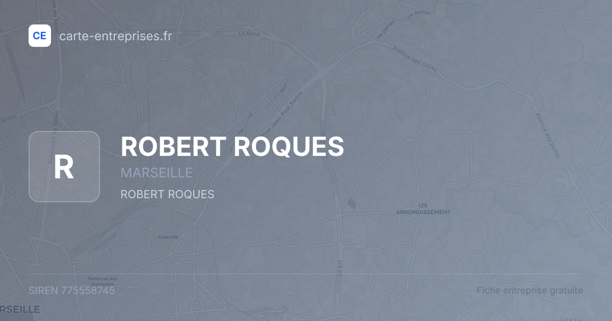 ROBERT ROQUES — 775558745 — fiche entreprise
