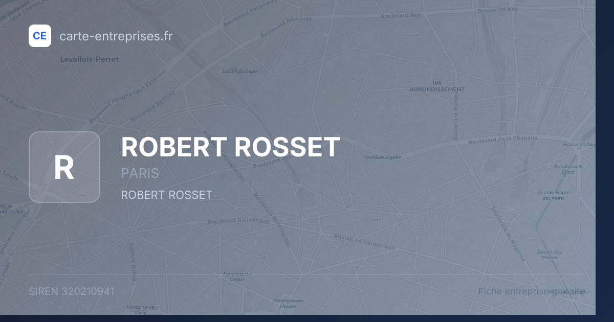 ROBERT ROSSET — 320210941 — fiche entreprise
