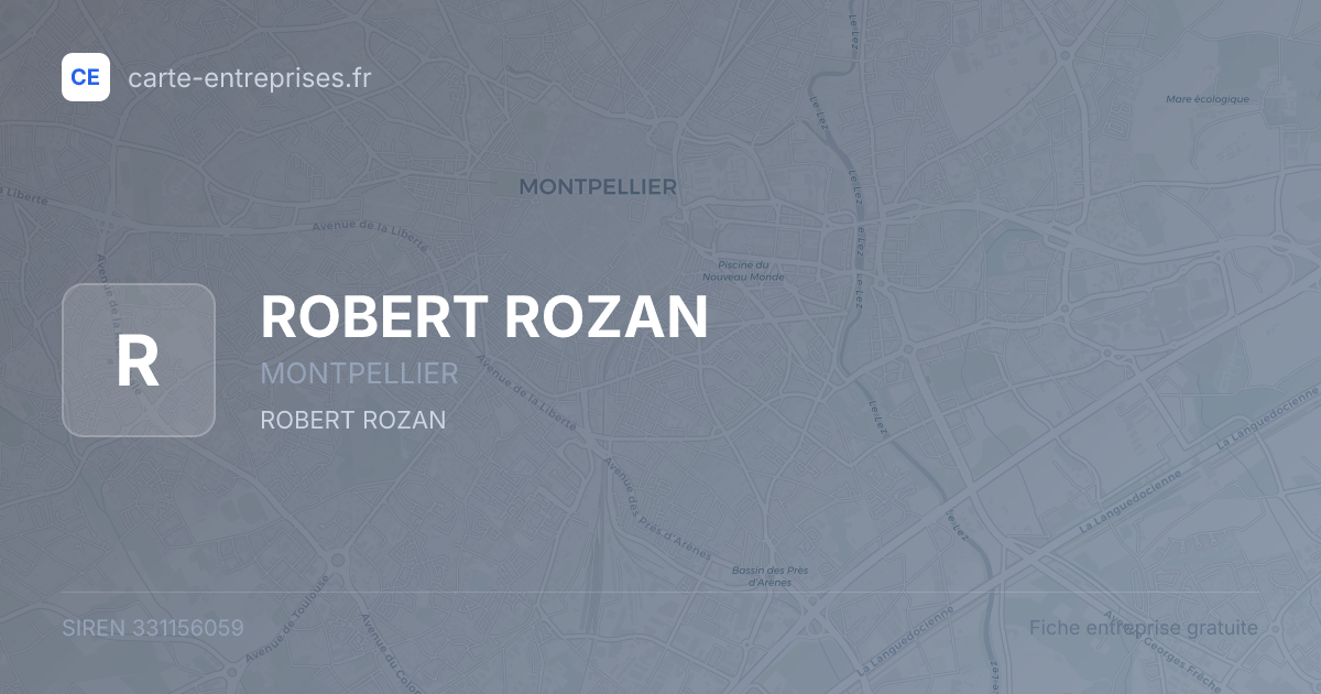 ROBERT ROZAN — 331156059 — fiche entreprise