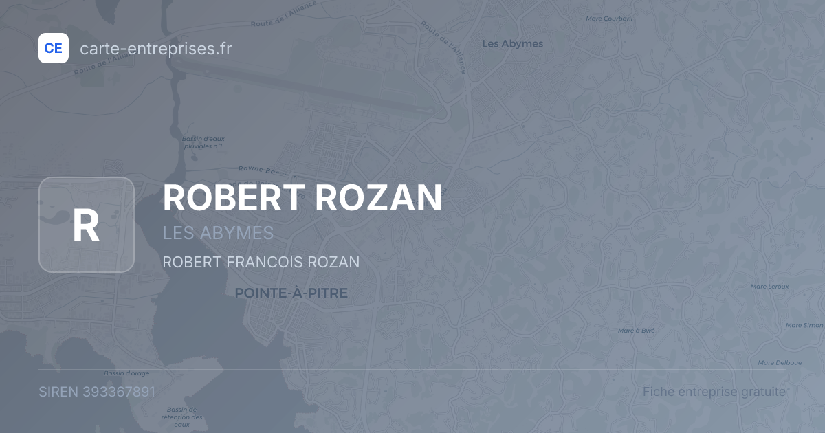 ROBERT ROZAN — 393367891 — fiche entreprise