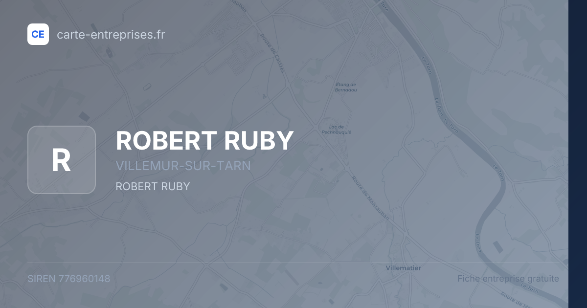 ROBERT RUBY — 776960148 — fiche entreprise