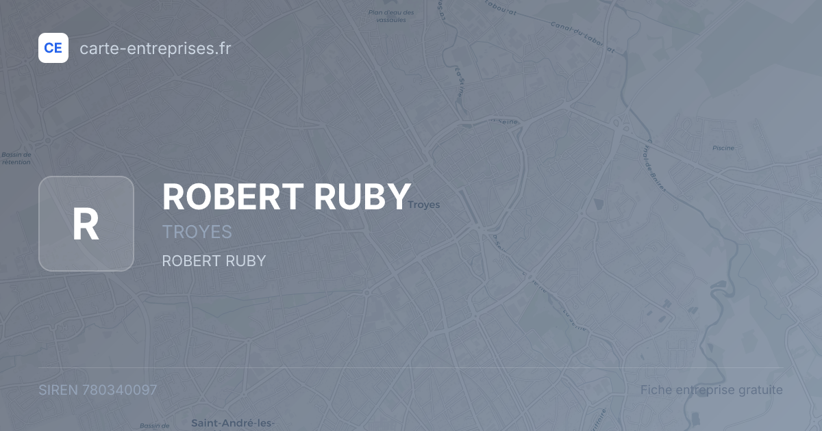 ROBERT RUBY — 780340097 — fiche entreprise