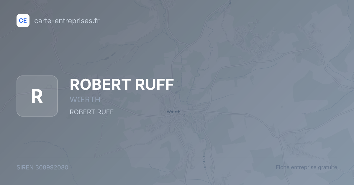 ROBERT RUFF — 308992080 — fiche entreprise
