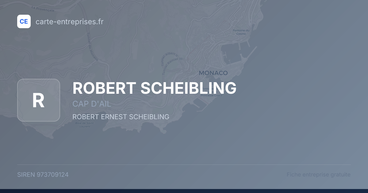 ROBERT SCHEIBLING — 973709124 — fiche entreprise
