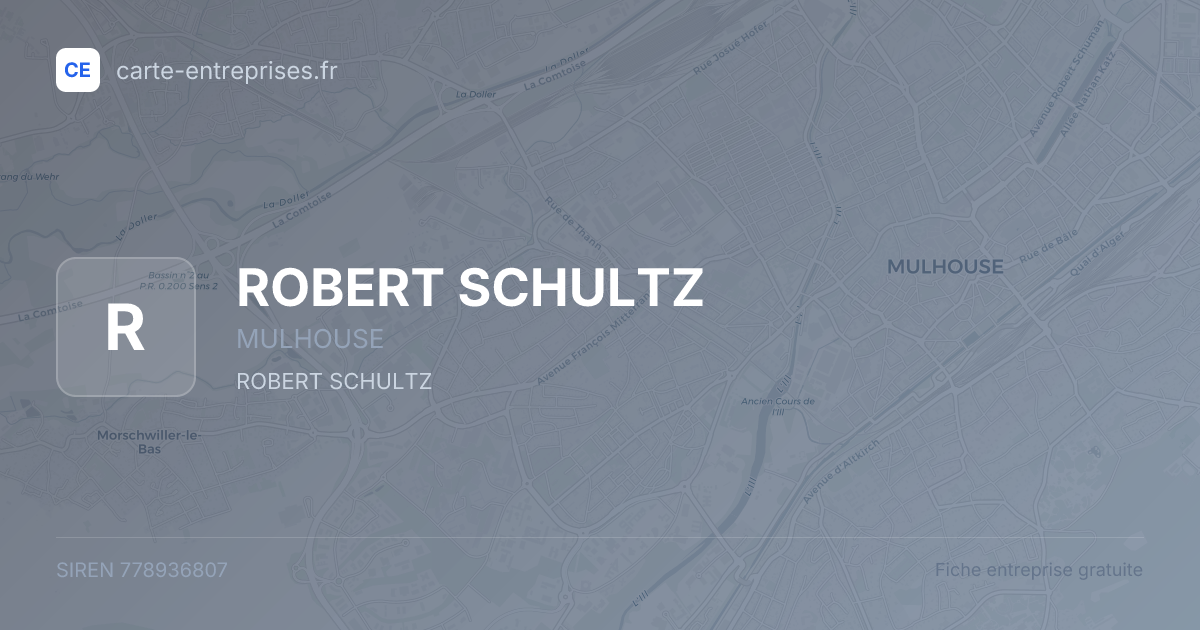 ROBERT SCHULTZ — 778936807 — fiche entreprise