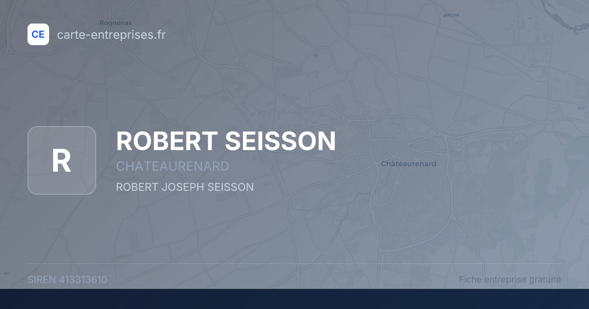 ROBERT SEISSON — 413313610 — fiche entreprise