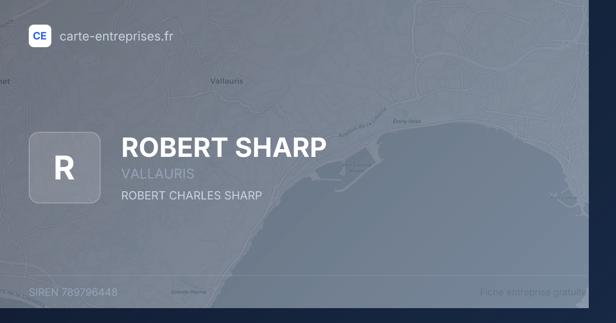 ROBERT SHARP — 789796448 — fiche entreprise