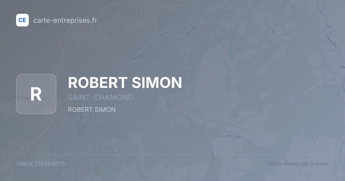 ROBERT SIMON — 316364975 — fiche entreprise