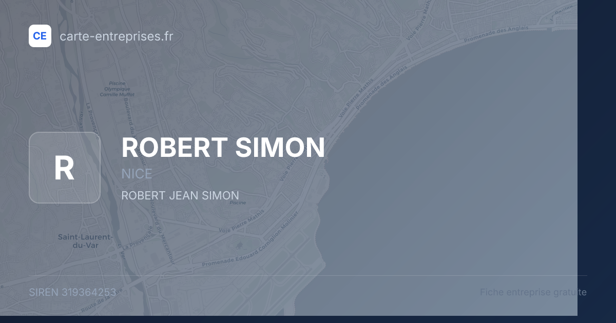 ROBERT SIMON — 319364253 — fiche entreprise