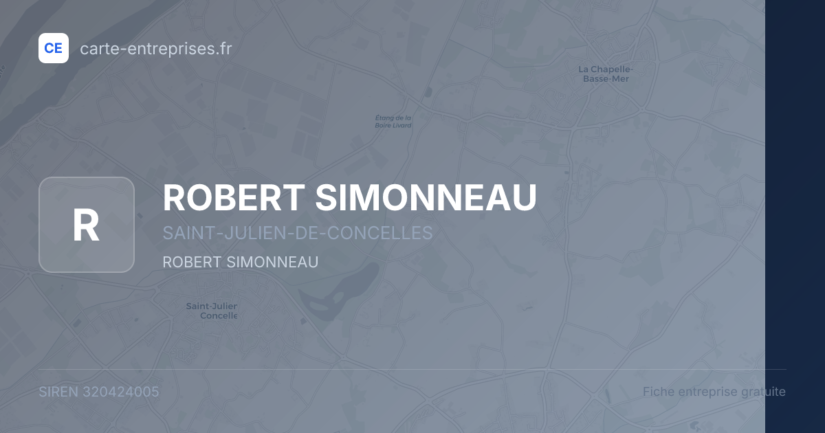 ROBERT SIMONNEAU — 320424005 — fiche entreprise