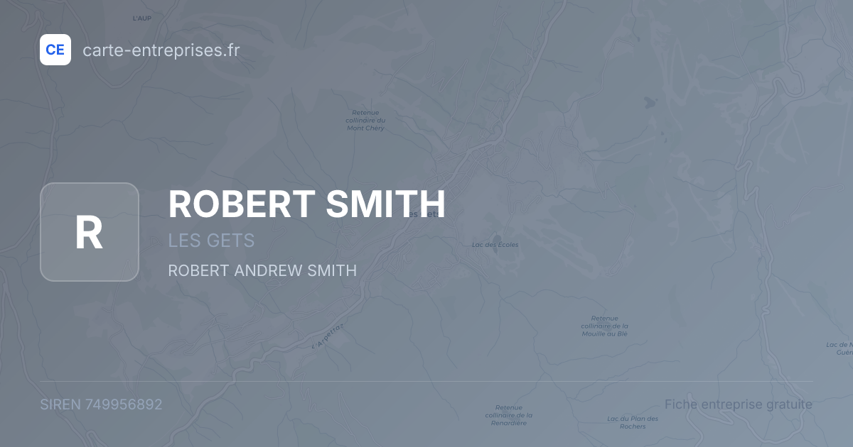 ROBERT SMITH — 749956892 — fiche entreprise