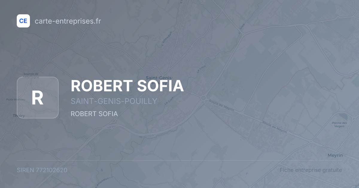 ROBERT SOFIA — 772102620 — fiche entreprise