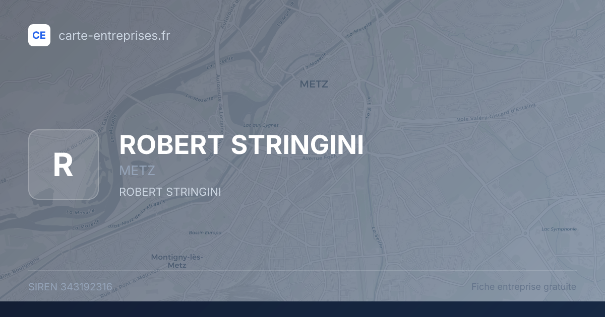 ROBERT STRINGINI — 343192316 — fiche entreprise