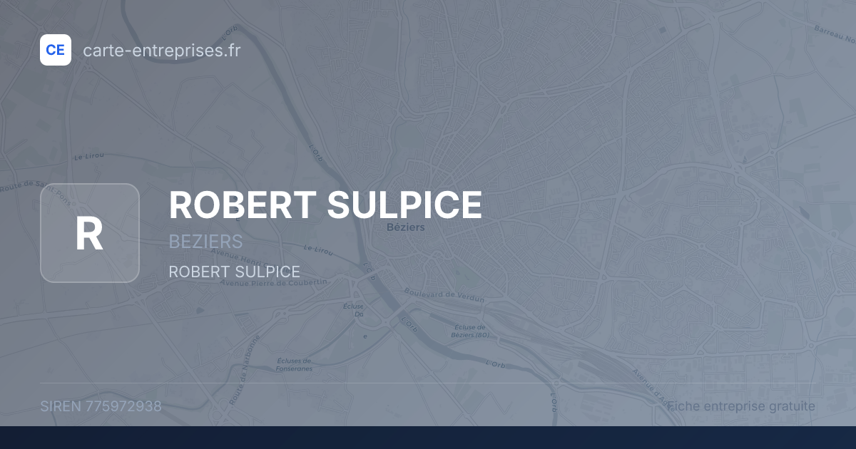 ROBERT SULPICE — 775972938 — fiche entreprise