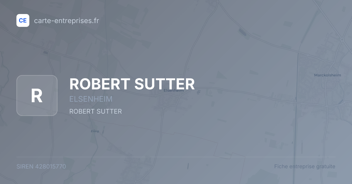 ROBERT SUTTER — 428015770 — fiche entreprise