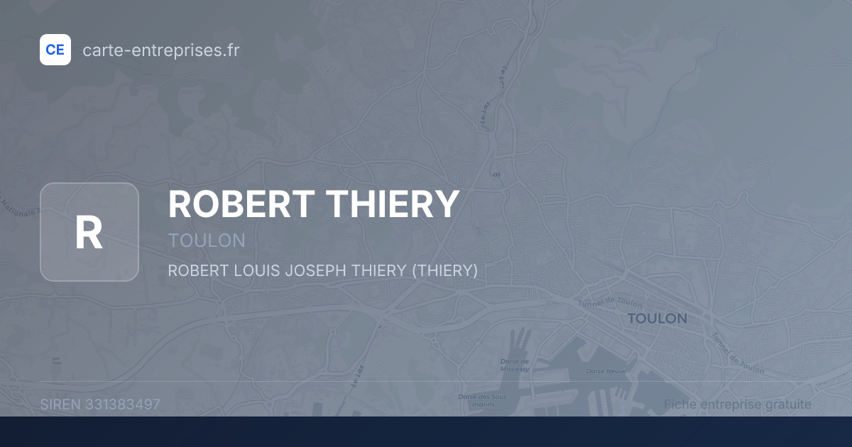 ROBERT THIERY — 331383497 — fiche entreprise