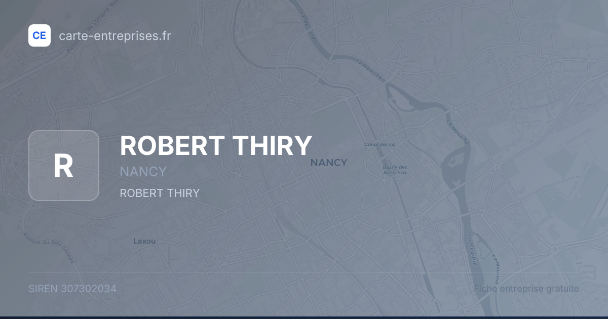 ROBERT THIRY — 307302034 — fiche entreprise